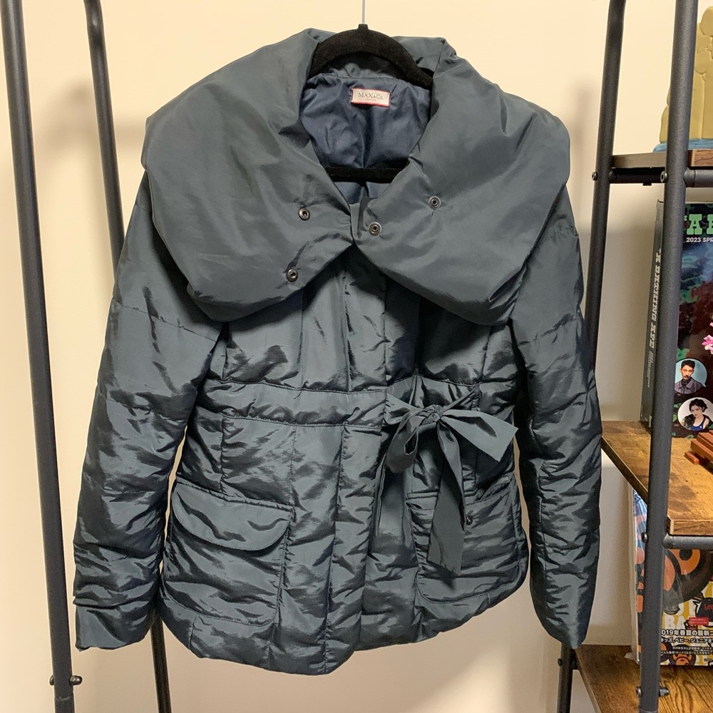 MAX & CO CLASSICS down quilted puffer jacket collar - Picture 1 of 4